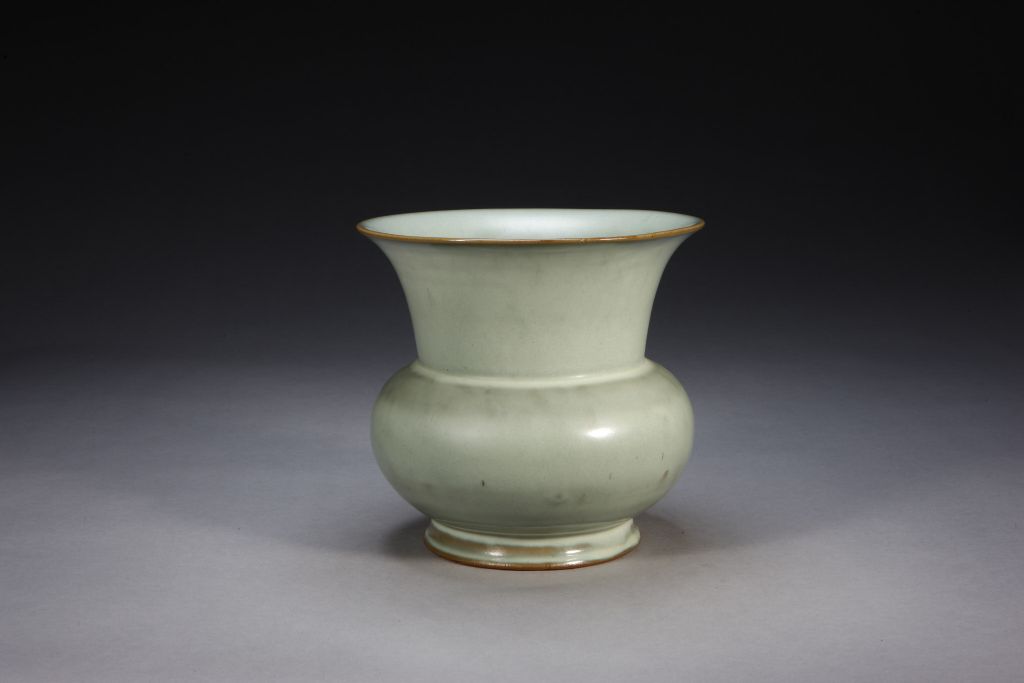图片[1]-Moon white glaze slag bucket flowerpot of Jun kiln-China Archive